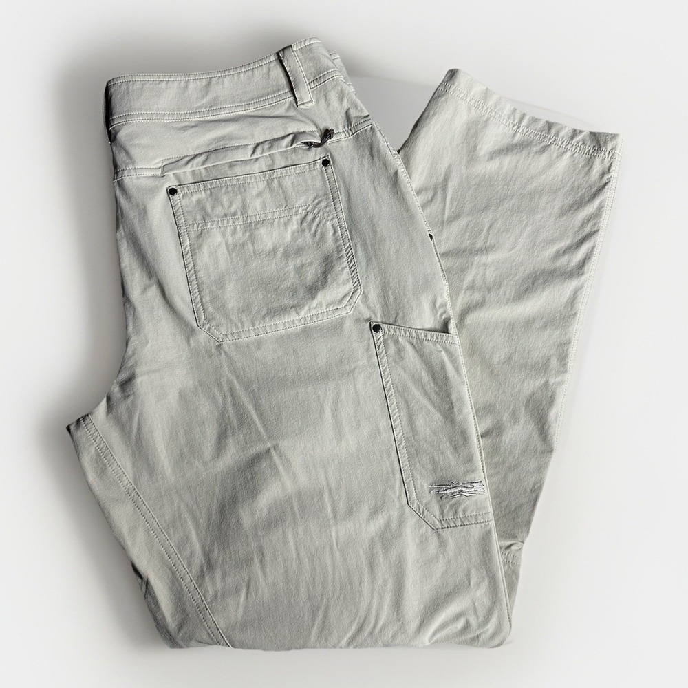 Sitka Gear Territory Pants Mens 38X34 Khaki Hunting Hiking Utility Stretch Nylon